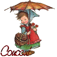 Gif animé coucou parapluie